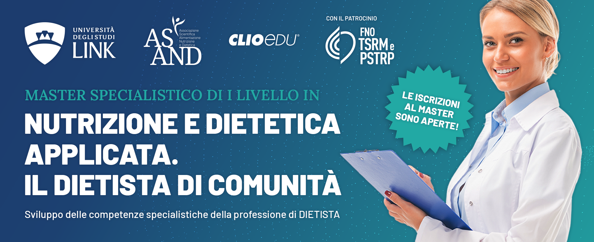 Master Specialistico di I livello in Nutrizione e dietetica applicata